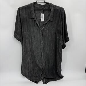 New TORRID Sleep Button Front Shirt Size 5X / US 5 Crinkle Short Sleeve Tunic